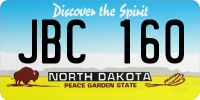 ND license plate JBC160