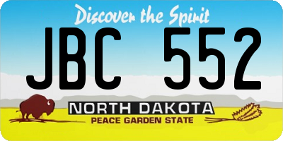 ND license plate JBC552