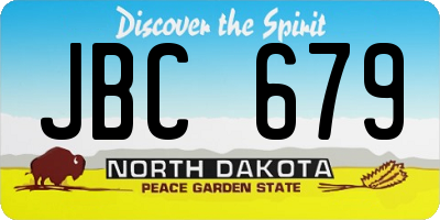 ND license plate JBC679