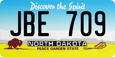 ND license plate JBE709