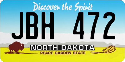 ND license plate JBH472