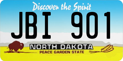 ND license plate JBI901