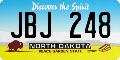 ND license plate JBJ248