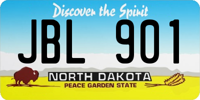 ND license plate JBL901