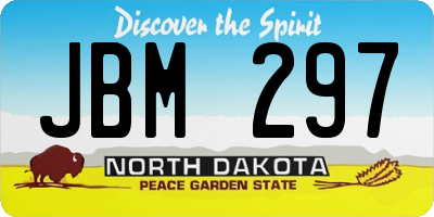 ND license plate JBM297