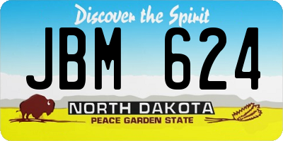 ND license plate JBM624