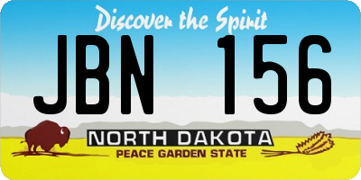 ND license plate JBN156