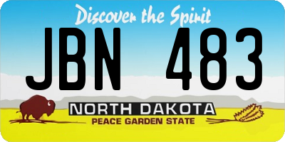 ND license plate JBN483