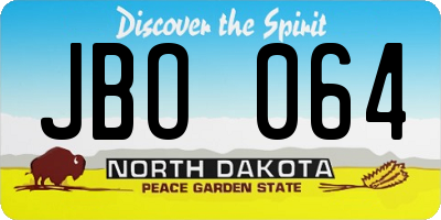 ND license plate JBO064