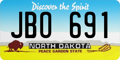 ND license plate JBO691