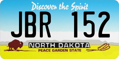 ND license plate JBR152
