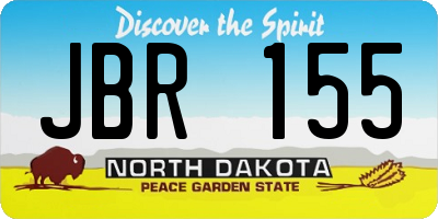 ND license plate JBR155