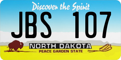 ND license plate JBS107