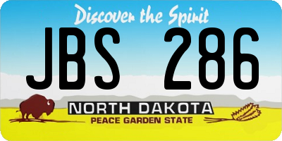 ND license plate JBS286