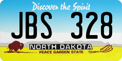 ND license plate JBS328