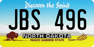 ND license plate JBS496
