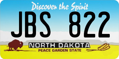 ND license plate JBS822