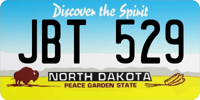 ND license plate JBT529