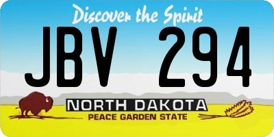 ND license plate JBV294