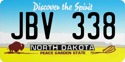 ND license plate JBV338