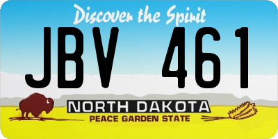 ND license plate JBV461