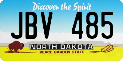 ND license plate JBV485
