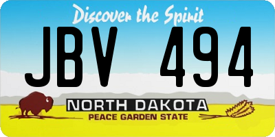 ND license plate JBV494
