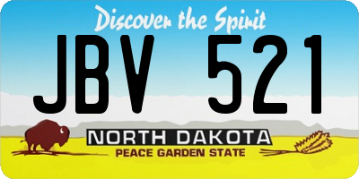 ND license plate JBV521