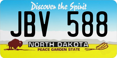 ND license plate JBV588