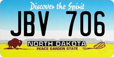ND license plate JBV706