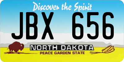 ND license plate JBX656