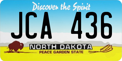 ND license plate JCA436