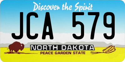 ND license plate JCA579