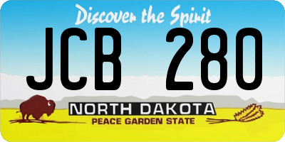 ND license plate JCB280