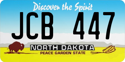 ND license plate JCB447