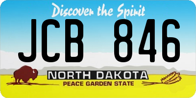 ND license plate JCB846