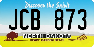 ND license plate JCB873