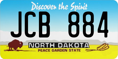 ND license plate JCB884