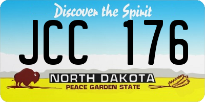 ND license plate JCC176