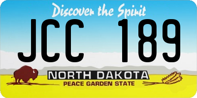 ND license plate JCC189