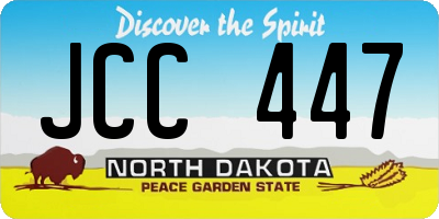 ND license plate JCC447