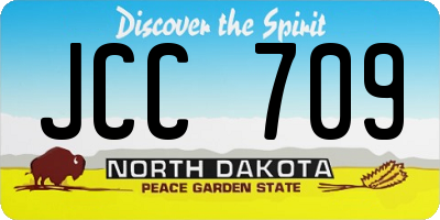 ND license plate JCC709
