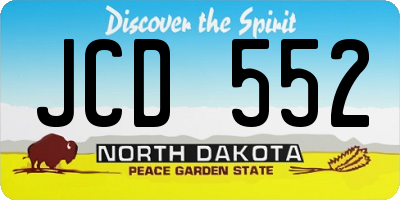 ND license plate JCD552