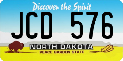ND license plate JCD576