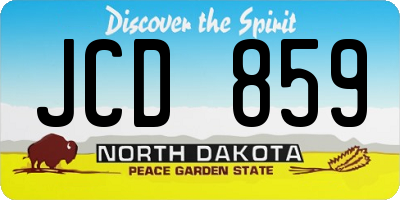 ND license plate JCD859