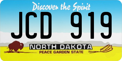 ND license plate JCD919