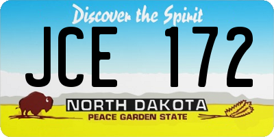 ND license plate JCE172