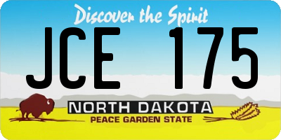 ND license plate JCE175