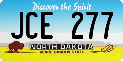ND license plate JCE277