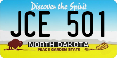 ND license plate JCE501